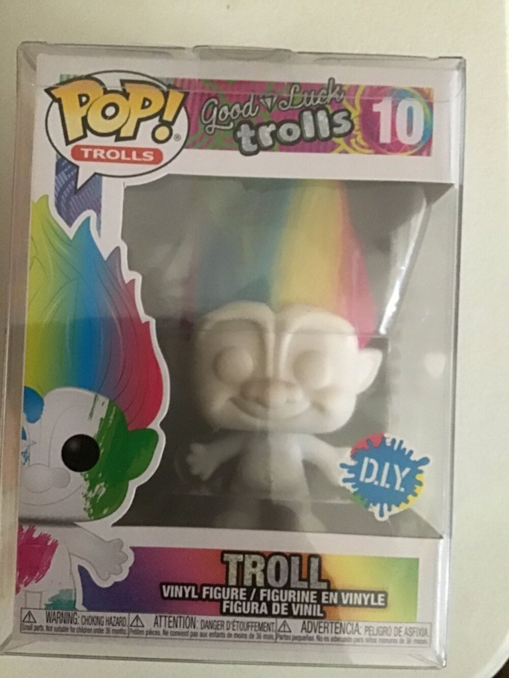 Funko Pop! Trolls Troll D.I.Y DIY #10 Vinyl Figure w Protector NIB New Customiza